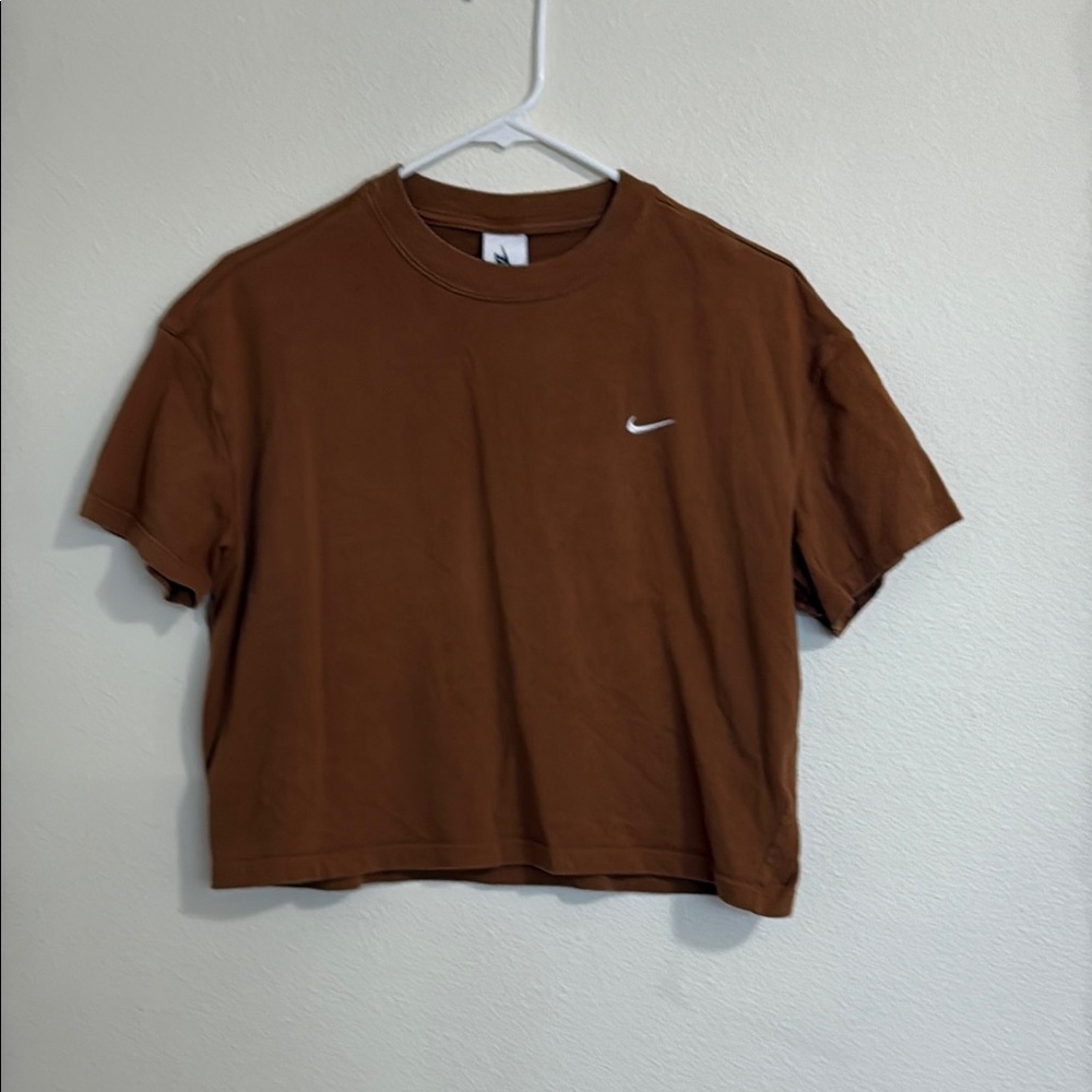 Nike Brown Cropped T-Shirt